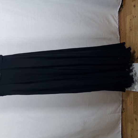 Free People Black Halter Maxi Dress Backless Tie Front Boho Festival XS NWOT - Picture 2 of 10